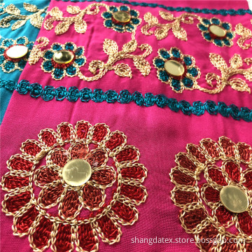 New Fashion Four Color Embroidery With Golden Spangle